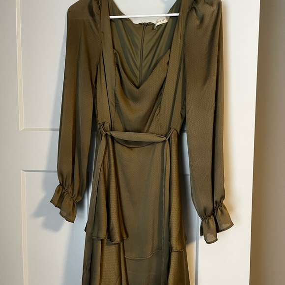 Altar'd State Dresses & Skirts - Altar'd State Olive Long Sleeve Dress